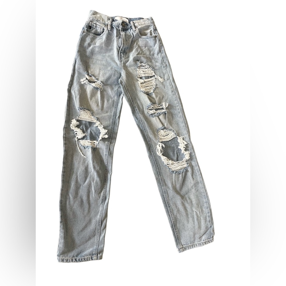 KanCan Distressed Light Gray Women Jeans